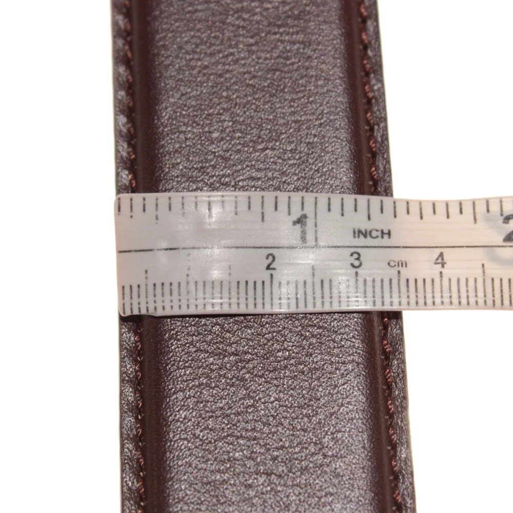 Di Bianco NWT Cut to Size Dress Belt In Solid Brown Leather One Size